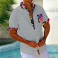 thumbnail image 2 of Hawaiian Shirt For Men, Men's Vintage Button Down Bowling Shirts Short Sleeve Summer Beach Shirt 3XL, 2 of 5