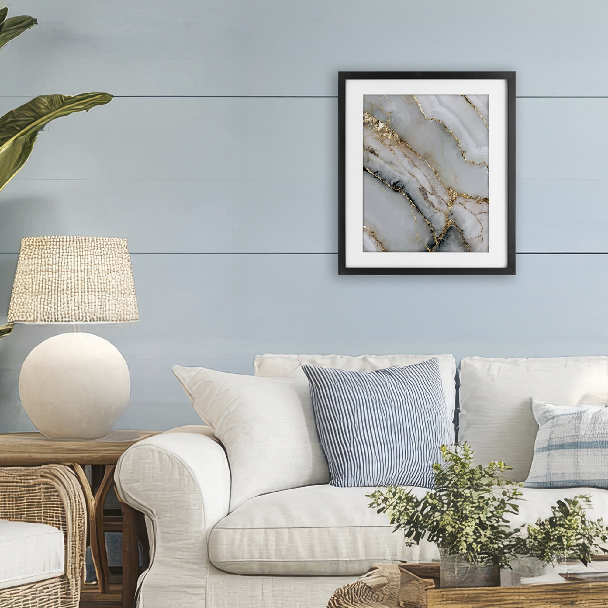 Stupell Industries Glinting Abyss Geode Black Framed Print Under Glass, design by Svetlana Aleynikova