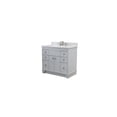 thumbnail image 2 of Bellaterra-Home 39 in. Single Sink Vanity in French Gray finish with Engineered Quartz Top, 2 of 10