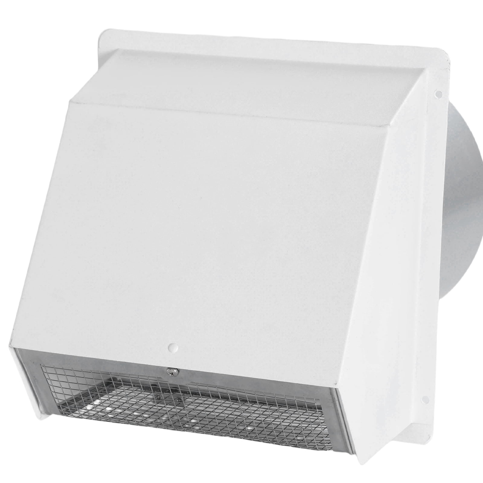golytefs 8 Inch Dryer Vent Cover Outside with Screen And Damper Wall Vent Cover Cap Exterior Air Exhaust for Residential Housing Kitchen Hvac Duct (White)