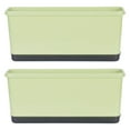thumbnail image 4 of Bothyi 2 Pieces Window Box Planter Flower Pot Accessories Versatile with Drainage Holes Light Green, 4 of 8