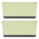 thumbnail image 4 of 2 macetas rectangulares para flores y verduras, accesorios versátiles con autorriego. Verde claro, 4 of 9
