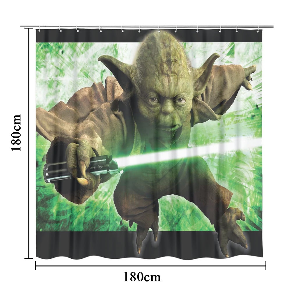 Star Wars Mandalorian Baby Yoda Modern Shower Curtain Textured Curtain