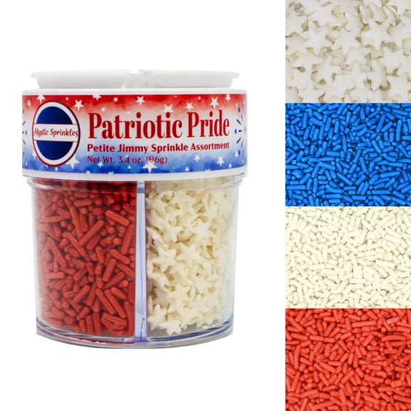 Mystic Sprinkles Patriotic Pride Jimmy Petite Sprinkle Assortment 3.4oz