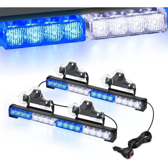 Nilight 17" LED Directional Light Bar, 32 LEDs, 2-in-1 Design with 23 Lighting Modes, 12V Vehicle Power Plug, Universal Fit for Trucks and Utility Vehicles