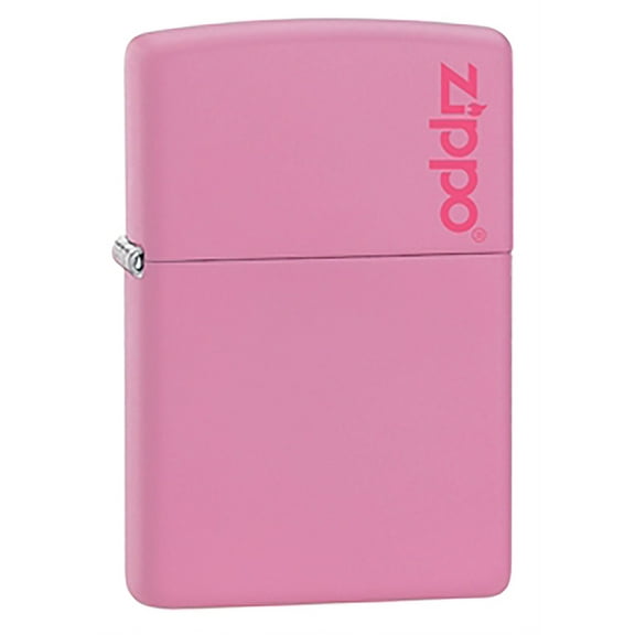 Zippo Lighter - Personalized Message Engraved Customized Pink Matte with Logo #238ZL