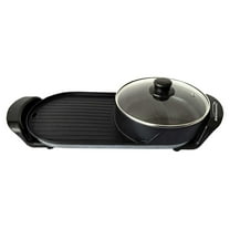 Brentwood 1,200-Watt 2-Qt. 2-Sided Electric Hot Pot and Korean BBQ Grill, Black, SK-71BK