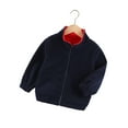 thumbnail image 2 of Esaierr Kids Boy Girls Fall Winter Fleece Outerwear Baby Toddler Boys Girls Double Sided Fleece Leisure Jacket Zipper Fall Winter Warm Coat, 2 of 6
