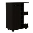 thumbnail image 1 of TUHOME Bar Cart Engineered Wood Bar Carts in  Black, 1 of 12