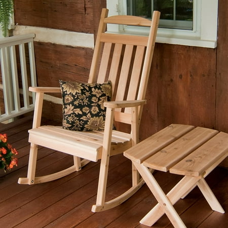 A & L Furniture Western Red Cedar Classic Porch Rocker