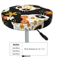 thumbnail image 4 of Naloa Cat Skulls and Flowers Round Bar Stool Cushion Cover 12-14 inch, Fits Kitchen, Office, Restaurant Chairs - 14 inch, 4 of 7
