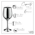 thumbnail image 5 of Ditangy Décor Silver Wine Glasses: 11 Oz Fancy Wine Glasses With Stem For Red And White Wine- Thick And Durable Wine Glass- Dishwasher Safe - Great For Wine Tasting- Set Of 6 Decorative Goblets, 5 of 5