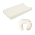 thumbnail image 1 of Pack of 2pcs Baby Bed Product Set Includes Infant Fitted Sheet Cibr Protector & Breastfeeding Pillow Cover Sleeve Pink, 1 of 4
