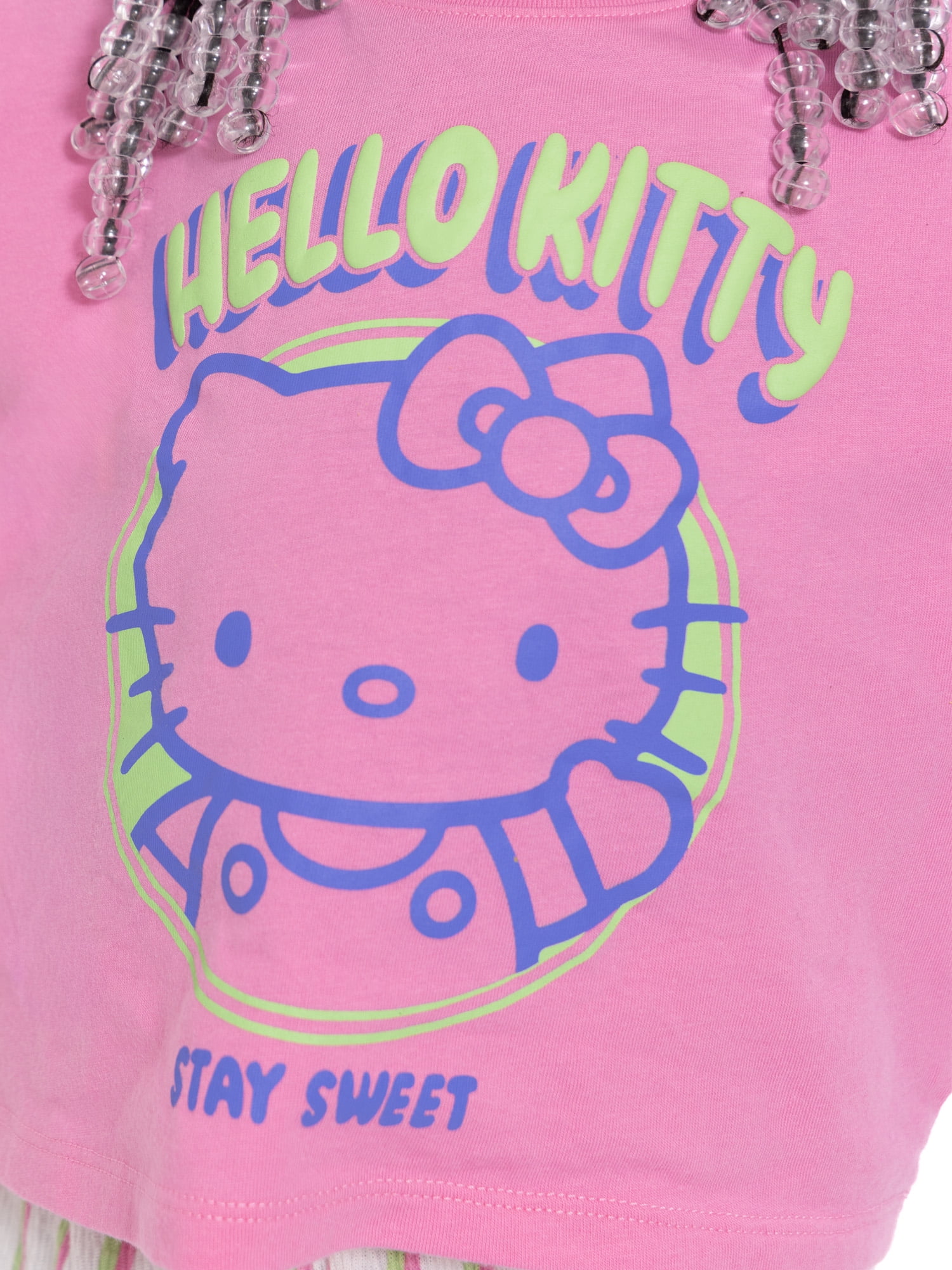 Hello Kitty Toddler Girls Graphic Tee and Stripe Pants Set, 2-Piece, Sizes 12M-5T