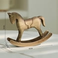 thumbnail image 4 of Reloj de pared,Reloj de pared decorativo con forma de gato para sala de estar silenciosa,Reloj de pared de madera,decoración moderna,Estatua de caballo mecedor,Estatua de caballito de, 4 of 8