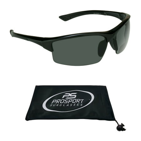 proSPORT Bifocal Sunglasses Sun Readers Tinted for Men and Women with TR90 Semi Rimless Wraparound Sport Frame
