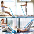 thumbnail image 4 of BYXAS  4 Tube Pedal Resistance Bands with Handles & Ankle Puller, 21 Fitness Resistance Bands, Home Gym Strength Training Equipment for Tummy, Waist, Arm & Leg Slimming, Blue, 4 of 8