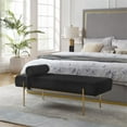 thumbnail image 2 of Posh Living Destiney Sherpa Bench Black, 2 of 7