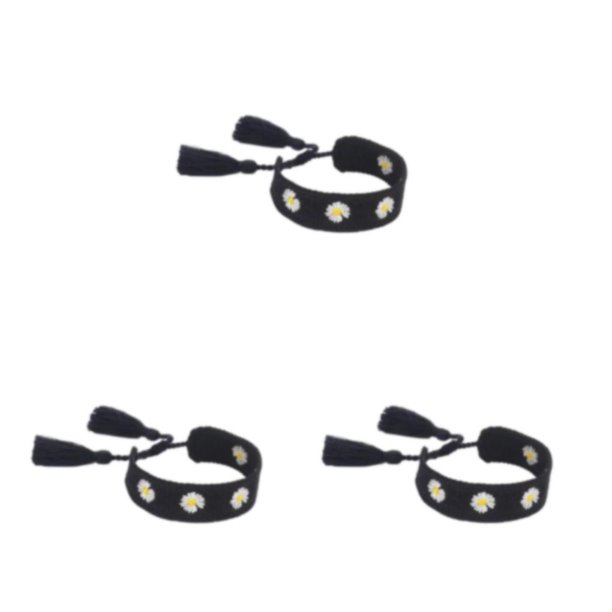 Qarigey Brazalete de glamour personalizado de poliéster, de moda elegante para mujer, idea de regalo, para hombres, negro Type1 NO1