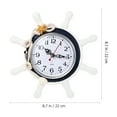 thumbnail image 5 of Wall Clock Ship Wheel Shape Clock Beach Decorative Wall Watch for Nautical Nursery Room Bedroom Decoration ( ), 5 of 5