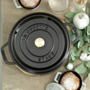 Staub Cast Iron 4-qt Round Cocotte - Matte Black