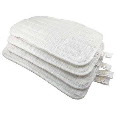 Steam Mop Pads Replacement Pack for Smart Living Steam Mop, Set of 4 Microfiber Washable Cleaning - White, Easy to use by À La Carte Cooking