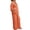 Orange, variant on Women Summer Two Piece Outfits Long Sleeve Top and Wide Leg Pants Wear Matching Beach Jumpsuit Sets