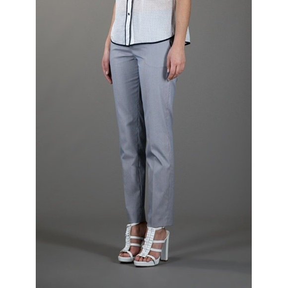 $295 RED VALENTINO Checked SLIM FIT Trouser PANTS Greyed Black ( 38 )