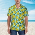 thumbnail image 2 of Susaid Lemon1 Print Short Sleeve Shirts Button Down Casual Shirts Summer Beach Aloha Button Down Short Sleeve for Men ,X-Large, 2 of 7