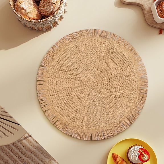 Nkmbld Table Placemats Woven Placemats Non-Slip Stain Resistant Kitchen Table Pad, Reusable Table Mats for Kitchen Dining Party Holiday Decorations