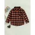 thumbnail image 2 of Bagilaanoe Toddler Baby Boy Shirts Jacket Plaid Long Sleeve Single-Breasted Shacket Coat 6M 12M 2T 3T 4T 5T 6T Kids Fall Casual Outwear, 2 of 7