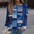 thumbnail image 2 of Cmfcve Women's Oversized Tunics Tops Vintage Plaid Print Hoodless Jacket Crew Neck Long Sleeve Loose Casual Sweatshirt, 2 of 5
