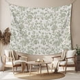 thumbnail image 2 of Farmhouse Sage Green Large Tapestry for Bedroom Wall Hanging Tapestry, Vintage Flower Leaf Botanical Ceiling Backdrop Tapestries Poster Blanket Wall Decor for Teens Room Living Room Dorm 86" x 104", 2 of 8