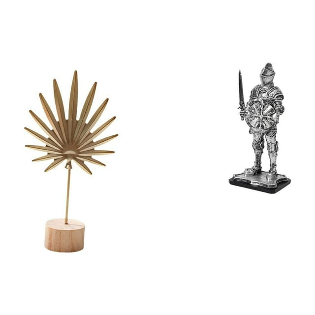 Escultura de hojas,Estatua de hoja de metal Escultura de hoja Decoración del hogar,Figura de hoja artística con decoraciones de hojas en la base,Figura de escritorio,Estatua de