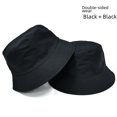 thumbnail image 4 of Sombrero de pescador de doble cara, estilo coreano, sencillo, informal, para hombre, para lavabo, para mujer, de color sólido, con tablero de luz, parasol, sombrero moderno para pareja, 4 of 4