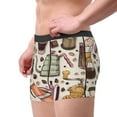 thumbnail image 3 of Kdxio Men's Boxer Briefs with Vintage Coffee Print - Comfortable and Breathable Underwear for Everyday Wear, 3 of 7