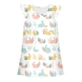 thumbnail image 4 of Girls Easter Dress Sleeveless Bunny Easter Egg Print Dress Crew Neck Midi Dress Girl Sundress Girls Size 7-8 Years Dress, 4 of 5
