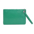 thumbnail image 2 of Bolsa de mano de cocodrilo de moda para mujerbolso de mano tipo sobre con muñequeras de PU (verde) Ehuebsd Para estrenar, 2 of 9