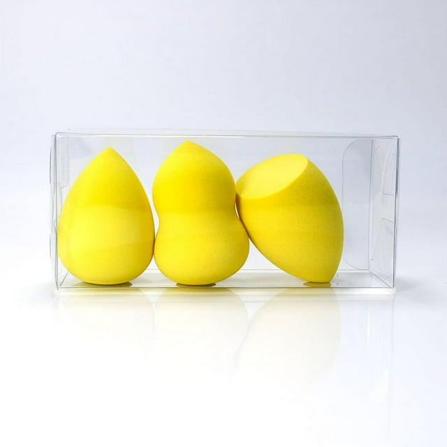 Nvzi Juego de 9 esponjas de belleza, esponja para difuminar maquillaje líquido y en crema, esponja para base de maquillaje natural, amarillo A41