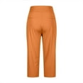 thumbnail image 5 of FUNUONY Women's High Waisted Capri Buttery Soft Tummy Control No See Through Workout Athletic Running Yoga Cycling Pants High Waisted Crop Work Pants Summer Casual Slacks Yoga Dress Pant Gold Xxl, 5 of 9
