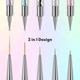 thumbnail image 3 of Makartt 5pcs Double-End Nail Art Brush Multifunctional Detail Nail Brushes Painting Pen with Liner Dotting Pen, 3 of 8