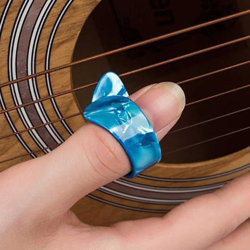 15 Pcs Guitar Thumb Finger Picks Assorted Color Celluloid Picks Paddles for Guitar Ukulele Accessories Guitar Thumb Picks 