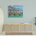 thumbnail image 2 of Beach Dock Women Summer Fun Coastal Painting Gallery Wrapped Canvas Print Wall Art, 2 of 7