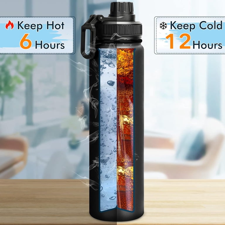 BN-LINK 25oz Vacuum Insulated Sports Water Bottle, Black photo 4