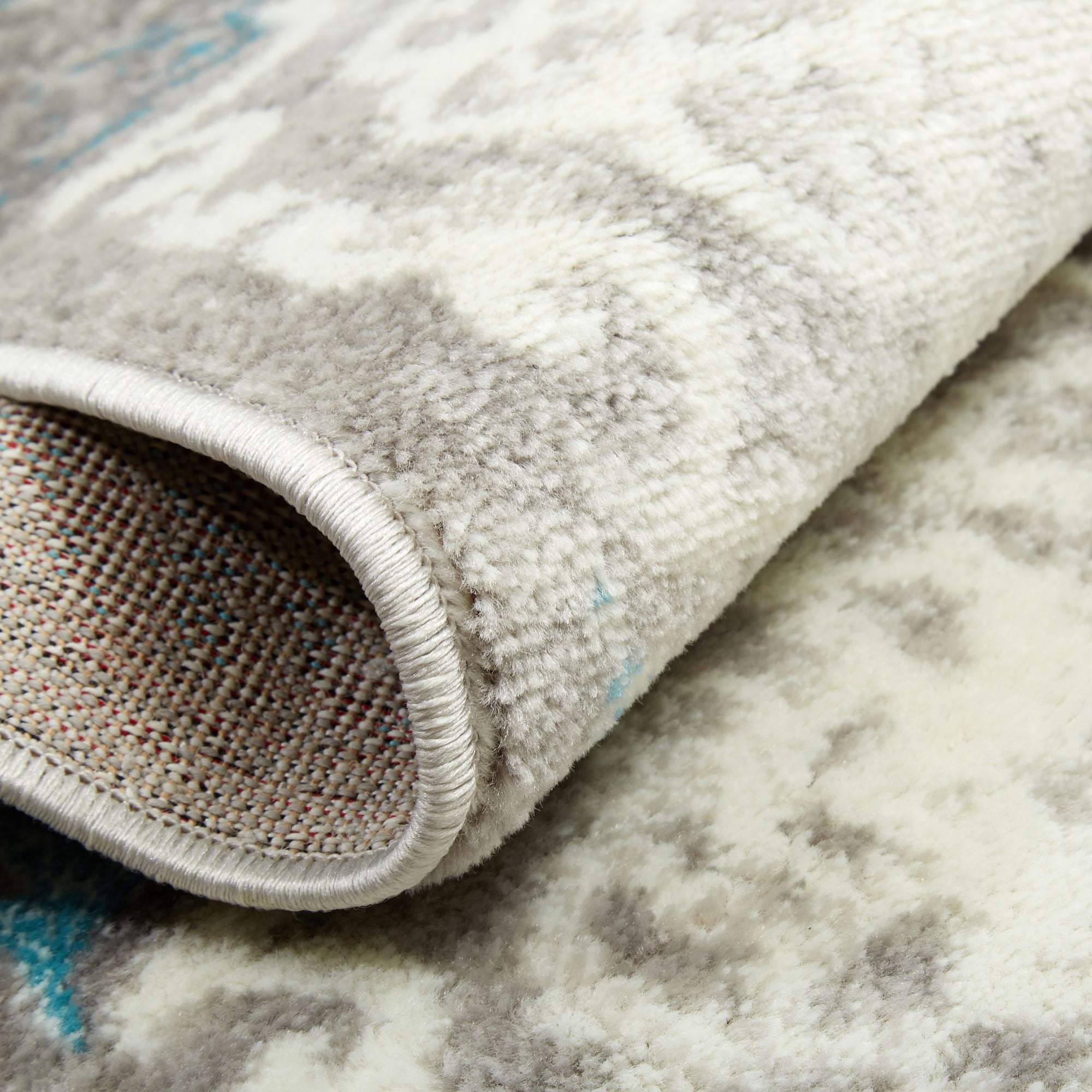 Home Dynamix Boho Andorra Transitional Damask Area Rug, Gray/Blue, 9' 2" x 12' 5" Rectangle