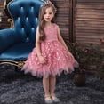thumbnail image 6 of Lovebay Little Girl Princess Flower V-neck Lace Dress Kids Tutu Wedding Evening Birthday Pageant Party Formal Dresses Gown Prom, 6 of 17