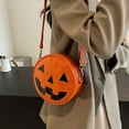 thumbnail image 4 of PALIFEUR Halloween Purses Gothic Novelty Shoulder Bag Pumpkin Crossbody Bag holiday Party Gift Candy Bag, Halloween Crossbody Bag for Women, Stylish Halloween Accessories, 4 of 9