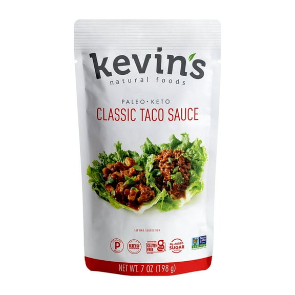 Pack of 12, Kevins Natural Foods Classic Taco Sauce, 7 oz