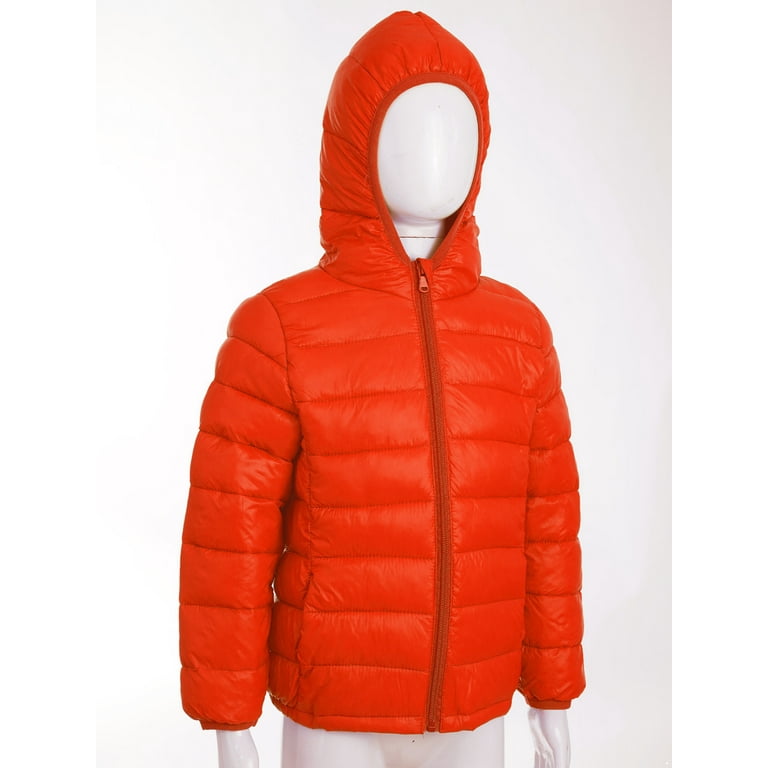 Boys orange puffer jacket clearance