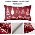 thumbnail image 5 of Merry Christmas Tree Lumbar Pillow Covers 12x20 Set of 2 Red Rustic Xmas Trees Holiday Decoration Print Outdoor Decorative Throw Pillows Vintage Farmhouse Winter Linen Cushion Case Sofa Couch Decor, 5 of 6